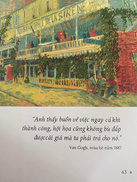 Hài lòng ở mức độ bình thường. Giá sách không rẻ nhưng lại sai sót những lỗi căn bản như này thì nxb nên xét lại, giấy không thơm lắm.
Mình không am hiểu về hội hoạ lắm nhưng mình có mua một cuốn khác cũng có tranh The Starry Night thì có sự chênh lệch màu, và màu trong cuốn này kém tươi hơn (ý kiến cá nhân).