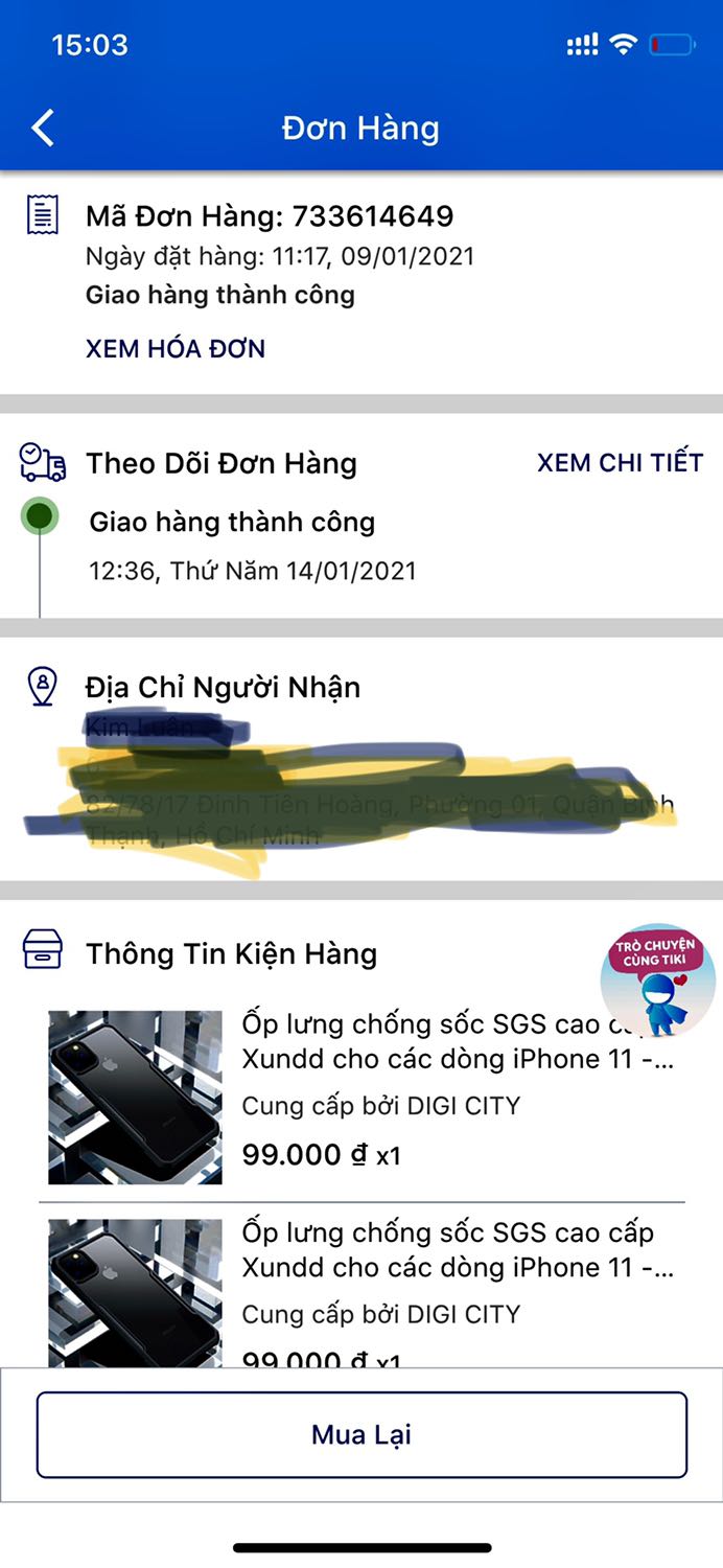 Đề nghi xem lại bên bán hàng, đơn hàng 2 ốp mà cố giao 1 ốp. Thắc mắc lại bên tiki giải quyết hôm trước hôm sau hỏi lại không ai biết. Nói tạo đơn hàng mới giao vào kiểm tra k thấy gì cả. Hỏi lại tiếp tục trả lời không biết, giờ cũng không biết hỏi ai. Chán thật Đề nghi xem lại bên bán hàng, đơn hàng 2 ốp mà cố giao 1 ốp. Thắc mắc lại bên tiki giải quyết hôm trước hôm sau hỏi lại không ai biết. Nói tạo đơn hàng mới giao vào kiểm tra k thấy gì cả. Hỏi lại tiếp tục trả lời không biết, giờ cũng không biết hỏi ai. Chán thật