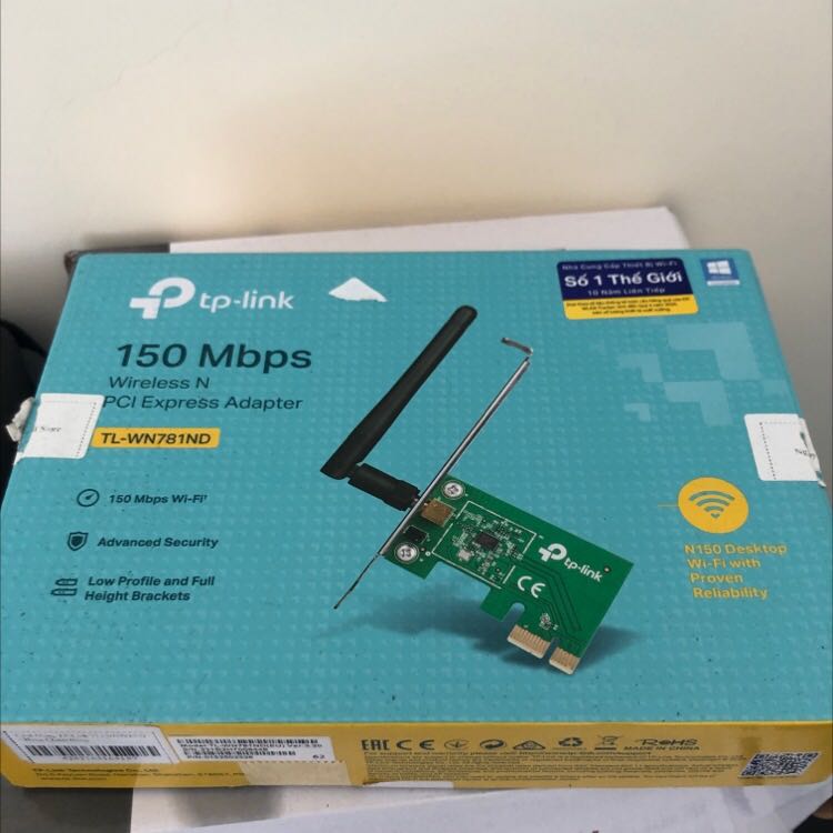 Card mạng tuy một râu nhưng bắt sóng wifi cũng mạnh phết. Nhưng bắt đc 1 băng tầng 2.4G thôi nhé. Sản phẩm dễ cài đặt, mình sài win10 cắm vào là nhận ngay. Card mạng tuy một râu nhưng bắt sóng wifi cũng mạnh phết. Nhưng bắt đc 1 băng tầng 2.4G thôi nhé. Sản phẩm dễ cài đặt, mình sài win10 cắm vào là nhận ngay.