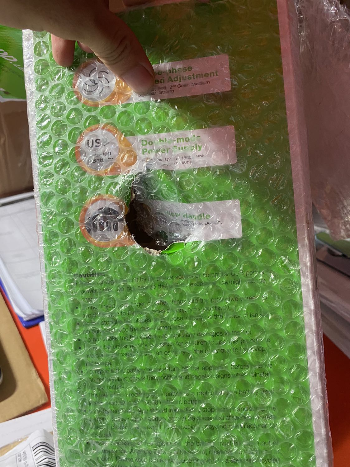 Sản phẩm bị hỏng trong quá trình vận chuyển