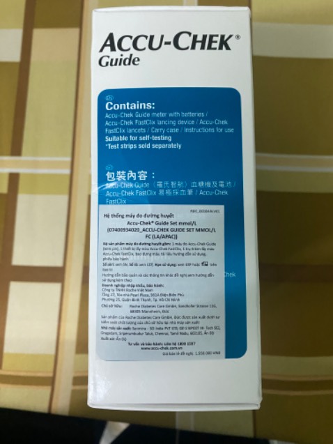 Máy đẹp, hơi nhỏ so với mình, đầy đủ phụ kiện như quảng cáo, không có dung dịch đối chứng, dễ đo, dễ cài đặt