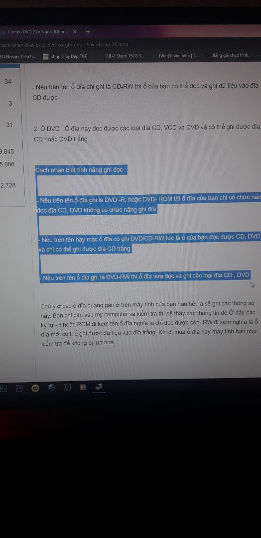 Ghi chú tên sản phẩm không rõ ràng. Sản phẩm này chỉ ghi được đĩa CD thôi, còn đĩa DVD thì hoàn toàn không ghi được nhé mọi người. Làm mua về mò cả buổi mới phát hiện ra như vậy. ?