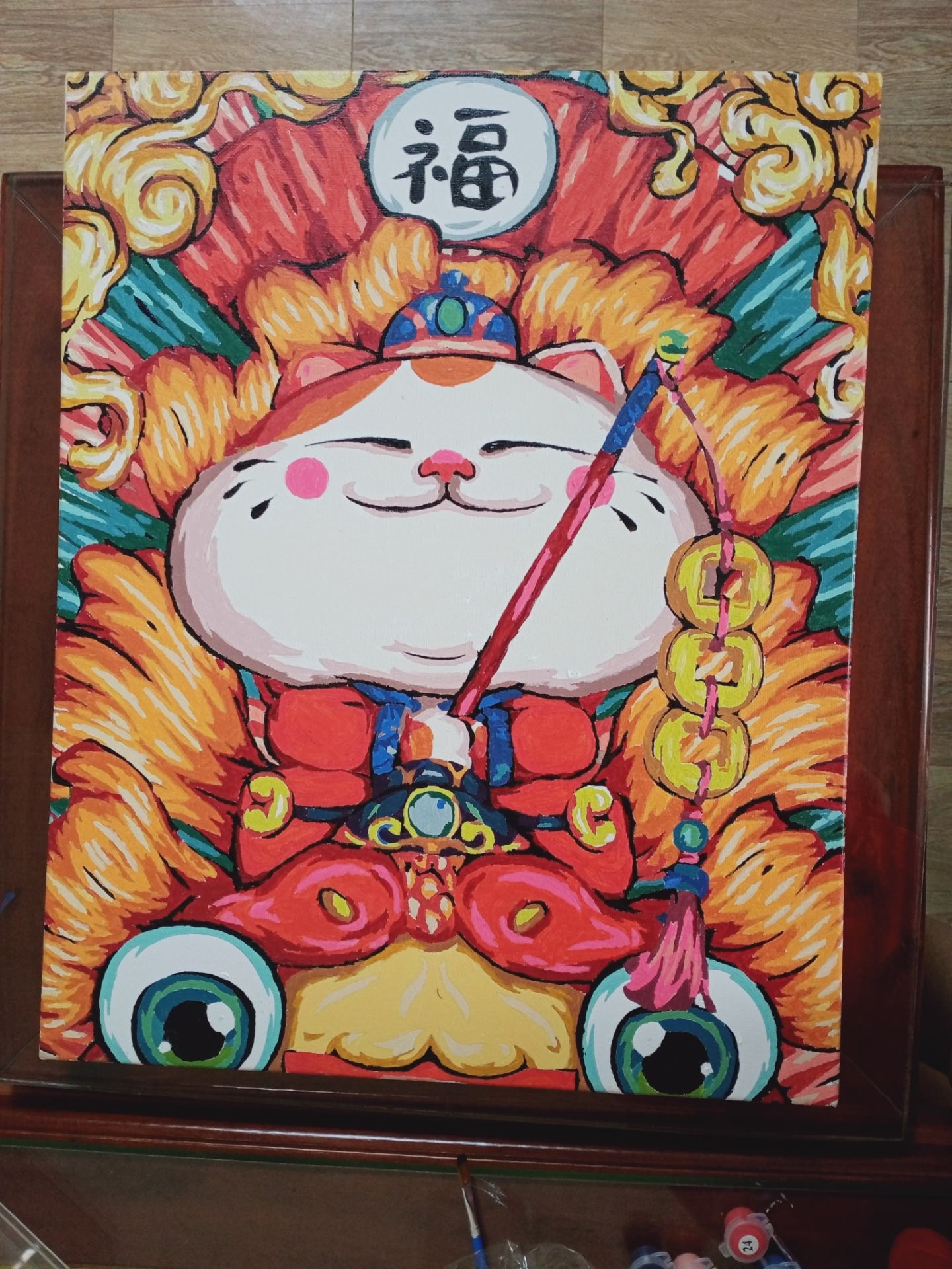 nhận tranh khá lâu, có 3 cây cọ để tô. Nào tô xong quay lại đánh giá tiếp, tạm thời 4 sao