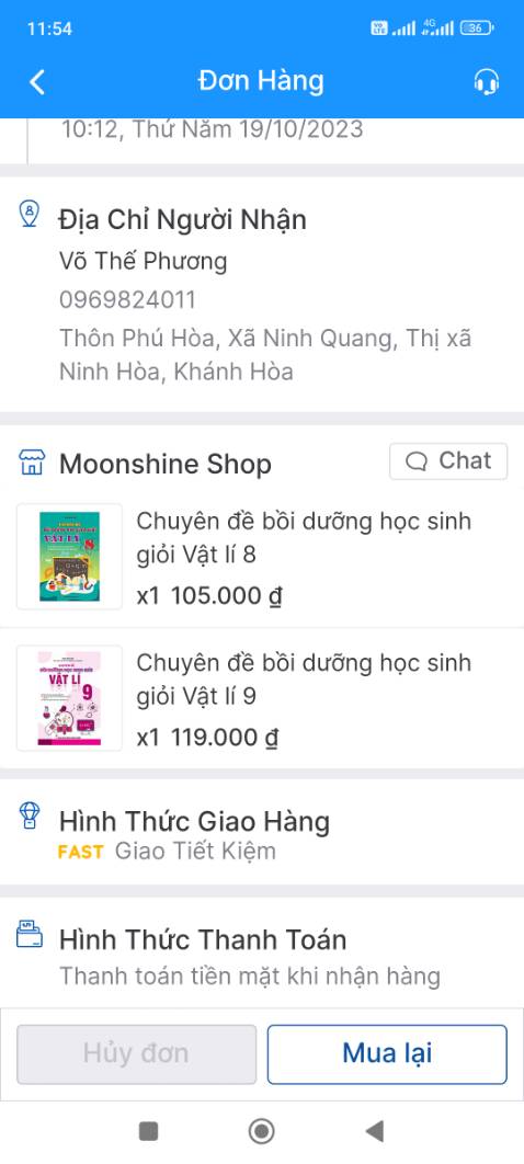 1 bên là tôi đặt 1 bên là nhà bán hàng