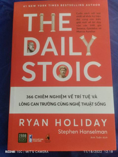 1 quyển sách có giá trị, rất đáng để đầu tư tiền bạc và thời gian cho quyển sách. Cảm thấy may mắn vì được tiếp cận với chủ nghĩa khắc kỷ.
