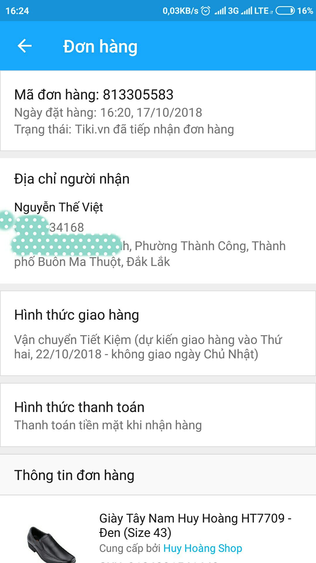shop ơi mình mới đẶt hàng bện bạn. bạn vui lòng đổi về size 41 hộ mình. cảm ơn shop