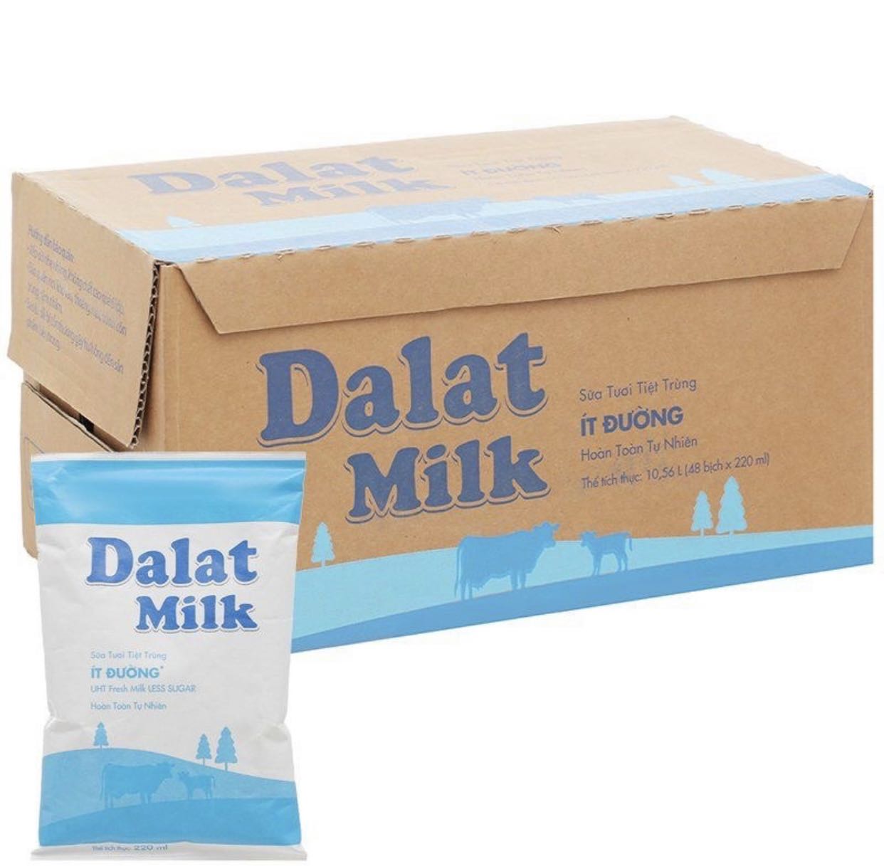 Dạo này không hiểu sao ít thấy sữa Dalat milk nhất là loại không đường. Mình thích nhất vị sữa này.