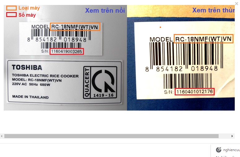 Mẫu mã sản phẩm đẹp. Chưa sử dụng nên chưa biết chất lượng. Hy vọng nồi cơm điện Toshiba tốt như mong đợi. Có kèm theo cuốn HDSD, tôi làm theo hướng dẫn ở phần Đăng ký bảo hành, nhưng có một số nội dung nếu bên bán hàng không hướng dẫn cụ thể thì không biết khai như thế nào:
1. Nhập số máy: xem số máy theo hướng dẫn trên trang web Toshiba khác thì không thấy có hình ảnh tương tự như sản phẩm Tiki giao.
2. Ngày mua hàng: có phải là nhập ngày Tiki giao hàng hay không ?
3. Nơi mua hàng: không biết chọn tỉnh thành nào cho phù hợp.
Tôi thử vào xem thông tin về sản phẩm trên trang web Toshiba nhưng không được.
Có hình ảnh kèm theo. Mẫu mã sản phẩm đẹp. Chưa sử dụng nên chưa biết chất lượng. Hy vọng nồi cơm điện Toshiba tốt như mong đợi. Có kèm theo cuốn HDSD, tôi làm theo hướng dẫn ở phần Đăng ký bảo hành, nhưng có một số nội dung nếu bên bán hàng không hướng dẫn cụ thể thì không biết khai như thế nào:
1. Nhập số máy: xem số máy theo hướng dẫn trên trang web Toshiba khác thì không thấy có hình ảnh tương tự như sản phẩm Tiki giao.
2. Ngày mua hàng: có phải là nhập ngày Tiki giao hàng hay không ?
3. Nơi mua hàng: không biết chọn tỉnh thành nào cho phù hợp.
Tôi thử vào xem thông tin về sản phẩm trên trang web Toshiba nhưng không được.
Có hình ảnh kèm theo.