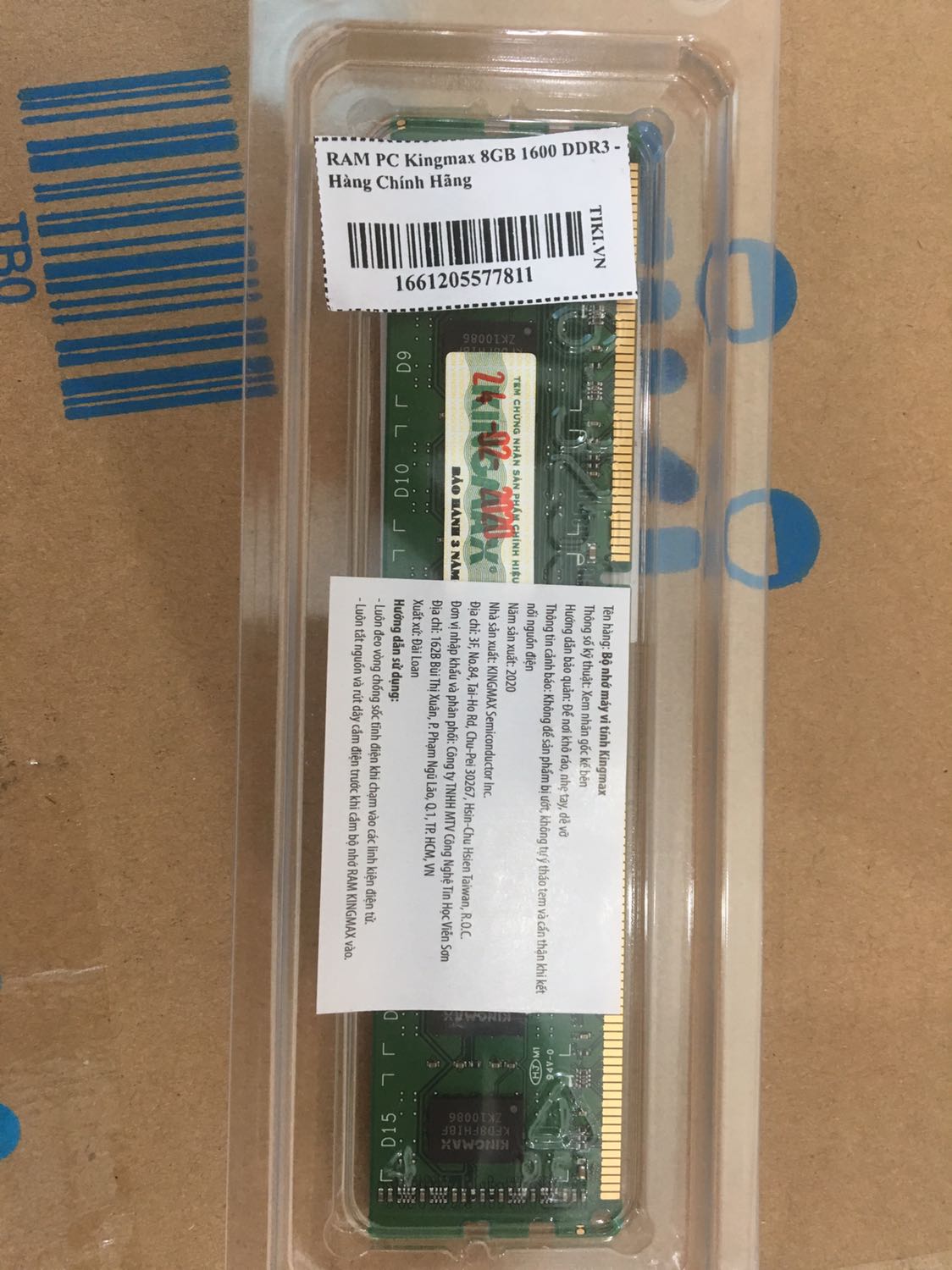 Ram chuẩn, giá tốt, giao hàng nhanh (Đặt hàng chiều hôm trước sang hôm sau đã nhận được hàng rồi - bất ngờ luôn) Hàng đóng gói cẩn thận, tem chính hãng + bảo hành đầy đủ