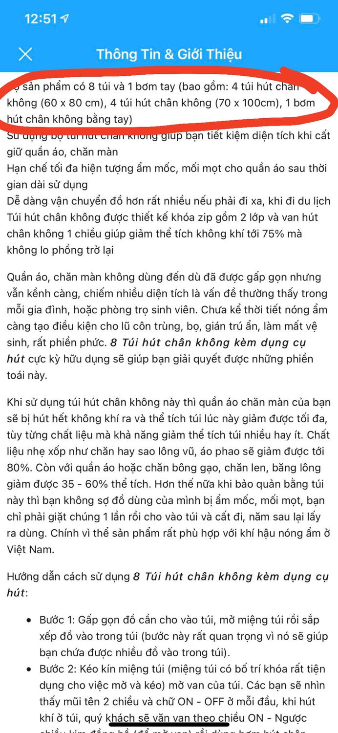 Rõ ràng ghi trong phần thông tin mô tả là 4 túi (70x100cm) + 4 túi ( 60x80cm). Nhưng cuối cùng giao 2 túi (70x100) + 3 túi ( 60x80) + 3 túi (50x68). Làm ăn gì kì cục vậy?