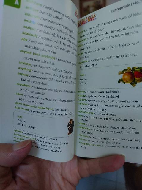 Sách ở dạng bỏ túi, in màu, giấy cao cấp.