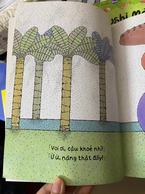 em bé nhà thíchg rất thích voi, sưu tầm nhiều cuốn có hình chú voi rồi và cuốn ehon này rất đặc biệt, cảm ơn shop nhiều