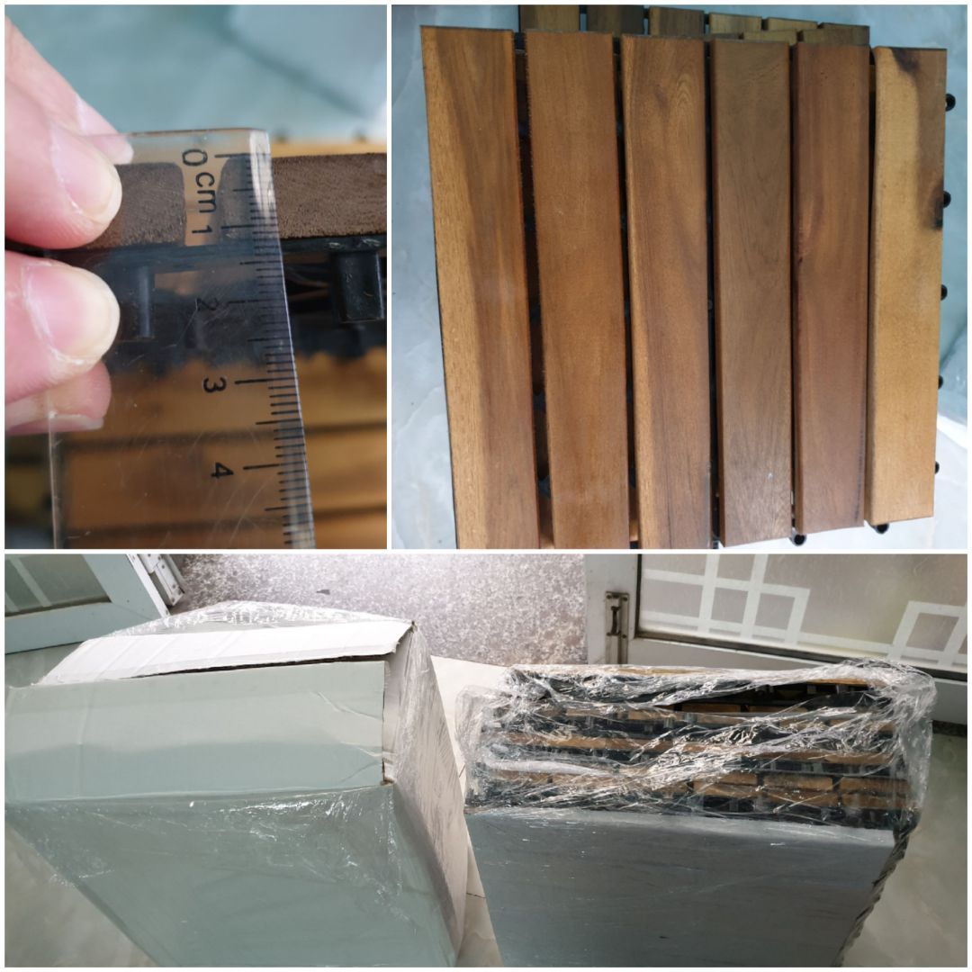 Bề mặt xử lý trơn, nhẵn, thơm mùi vani
Bề dày nan 1.2cm như công bố.
Mặt nhựa bên dưới chắc chắn.
Khối lượng 1 thùng khá nặng, may mà mình đã mua gói Hội viên Tiki để được miễn phí vận chuyển ko thì phải cộng thêm 30% giá bán. ?