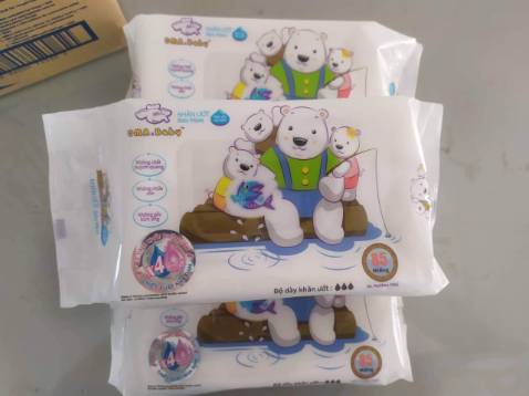 giao hàng nhanh hôm qua đặt hôm nay có hàng rồi , bao bì dễ thương  ,trong 1 gói có nhiều tờ lắm nhe ,đúng là khăn ướt tinh khiết  yên tâm sử dụng đặc biệt là dùng cho trẻ con ,  mọi người nên mua dùng nhé. dùng hết sẽ mua tiếp.