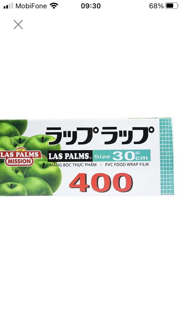Màng bọc dai, bọc thức ăn yên tâm về chất lượng. Cuộn to có thước cắt tiện lợi. Đánh giá 5* và hết sẽ tìm mua lại
