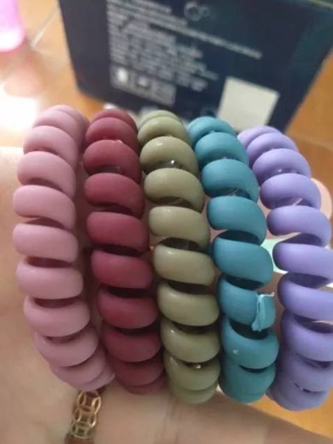 Dây buộc tóc nữ hình dây điện thoại NASI nhiều màu dễ thương