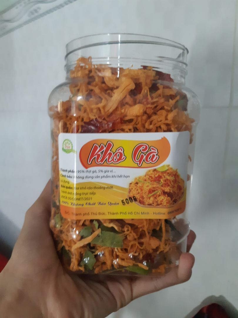 khô gà ngon, giao nhanh. Đặt hôm 11.12 mà 12 đã giao rồi dù là chủ nhật. Sẽ tiếp tục ủng hộ shop.