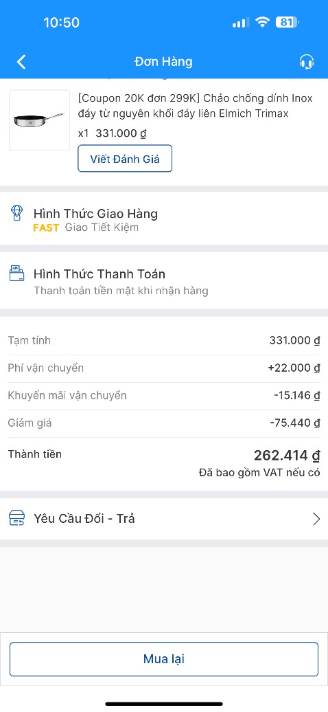 Đã nhận hàng nhanh chóng - về sử dụng rất là thích nha. Dày - chắc chăn - nặng tay nha
Săn dc giá tốt nữa . Hi