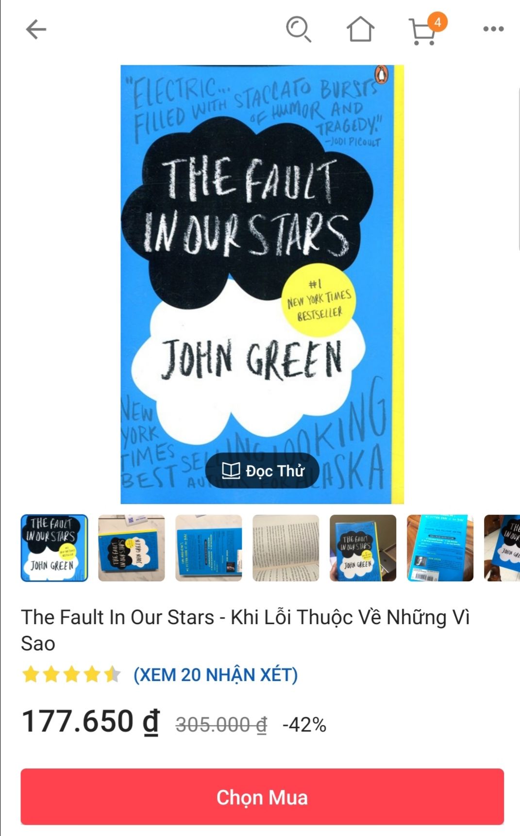 Thường thì khi mua hàng trên mạng tôi thường so sánh giá ở các website khác để xem thử giá gốc có đúng với giá thị trường không. Riêng mặt hàng sách thì tôi không làm vậy vì sách có in giá nên không cửa hàng nào dám nâng giá lên rồi khuyến mãi giảm giá xuống. Nhưng sản phẩm này tôi mua do FAHASA phân phối có tình trạng trên: xem hình gởi kèm để rõ. Tôi cần lời giải thích thỏa đáng từ cả TIKI và FAHASA. Cho 1* vì cách bán hàng. Nhiều sản phẩm sách nước ngoài khác do FAHASA phân phối cũng rơi vào tình trạng tương tự: giá bán của FAHASA ở TIKI cao rất nhiều so với giá gốc ở website FAHASA, sau đó được giảm mạnh xuống lại. Thường thì khi mua hàng trên mạng tôi thường so sánh giá ở các website khác để xem thử giá gốc có đúng với giá thị trường không. Riêng mặt hàng sách thì tôi không làm vậy vì sách có in giá nên không cửa hàng nào dám nâng giá lên rồi khuyến mãi giảm giá xuống. Nhưng sản phẩm này tôi mua do FAHASA phân phối có tình trạng trên: xem hình gởi kèm để rõ. Tôi cần lời giải thích thỏa đáng từ cả TIKI và FAHASA. Cho 1* vì cách bán hàng. Nhiều sản phẩm sách nước ngoài khác do FAHASA phân phối cũng rơi vào tình trạng tương tự: giá bán của FAHASA ở TIKI cao rất nhiều so với giá gốc ở website FAHASA, sau đó được giảm mạnh xuống lại.