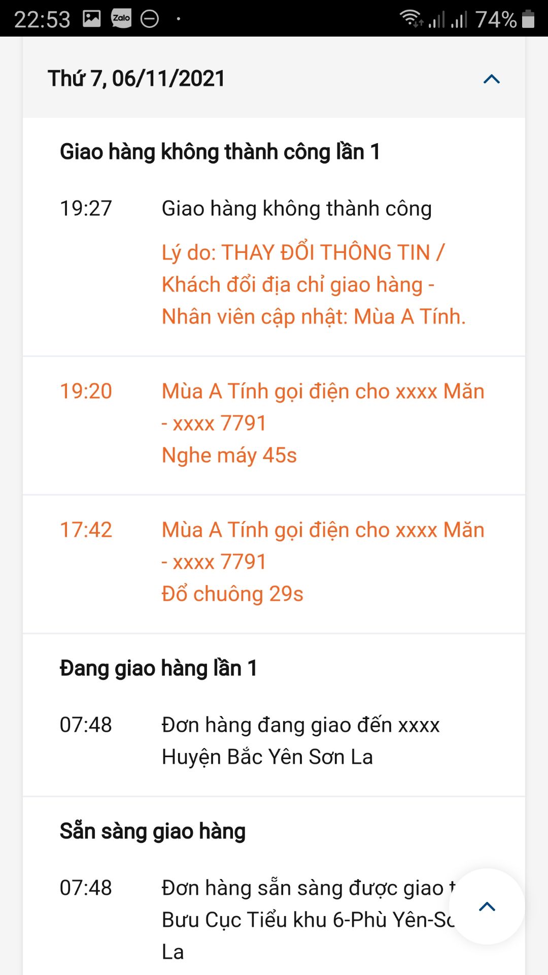 Tiki giao hàng nhanh, nhà vận chuyển giao hàng chậm. Lỗi do bên giao hàng nhưng lại đổ cho KH hẹn lại ngày giao và địa điểm giao. NV giao hàng báo ĐH đẩy xuống nhưng hàng chưa về đến bưu cục, hẹn lại ngày giao.