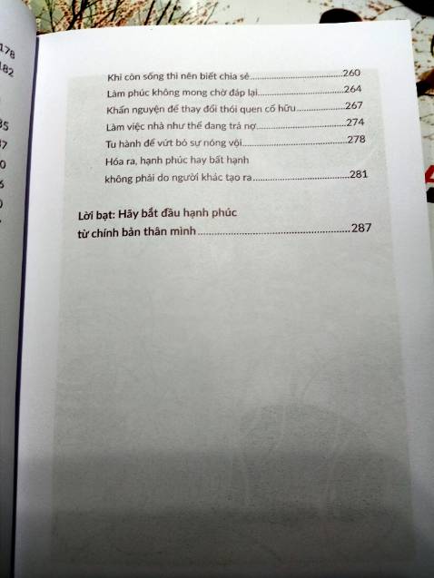 Sách giao nhanh,đóng gói kĩ. Nội dung: câu từ dung dị, dễ hiểu, đọc và chiêm nghiệm về lối sống giản đơn và thực tập để đạt được hạnh phúc