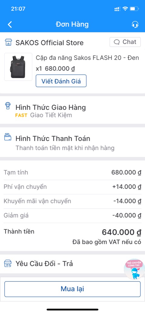 Chưa gì bung chỉ ko biết sakos thiệt hay hàng nhái?
