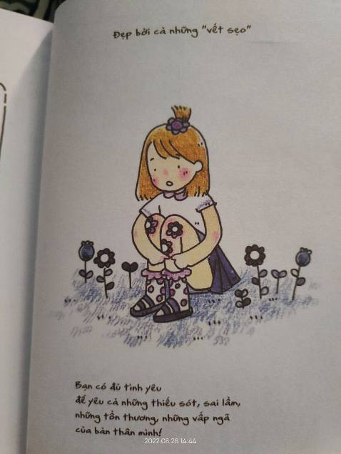 Đúng những điều cần
K lê thê dài dòng, 1 trang viết ngắn, 1 đoạn văn ngắn vậy thôi là đủ với mình
có nhiều hình vẽ dễ thương nữa
Sách hướng dẫn vẽ nhiều nhưng mình thì hiếm khi vẽ, có lẽ sẽ thử vào một lúc nào đó