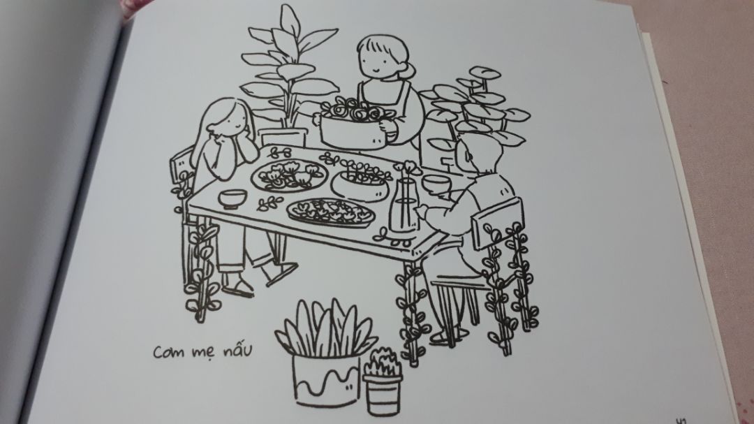 giấy rất dày xịn sò. Hình vẽ cute hột me rất hợp với những bạn iu sự dễ thương. tô bút sáp bút chì ko đc nhé mn bút lông thì tô lên màu đc nhưng cũng ko đều màu cho lắm. nói chug hàng rẻ mà đẹp :) . mong là sẽ có nhiều quyển sách hay như vầy. 96 trang ko biết tô khi nào mới hết ^^