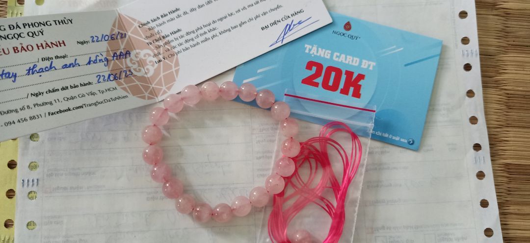 rất hài lòng.nhưng mình đặt sai 10 li mà nhận được hàng thì lại thấy nhỏ quá.nhưng không sao đá rất đẹp.mọi người nên mua,shop cũng rất chu đáo cho thêm giây dự bị.cảm ơn shop nhiều.