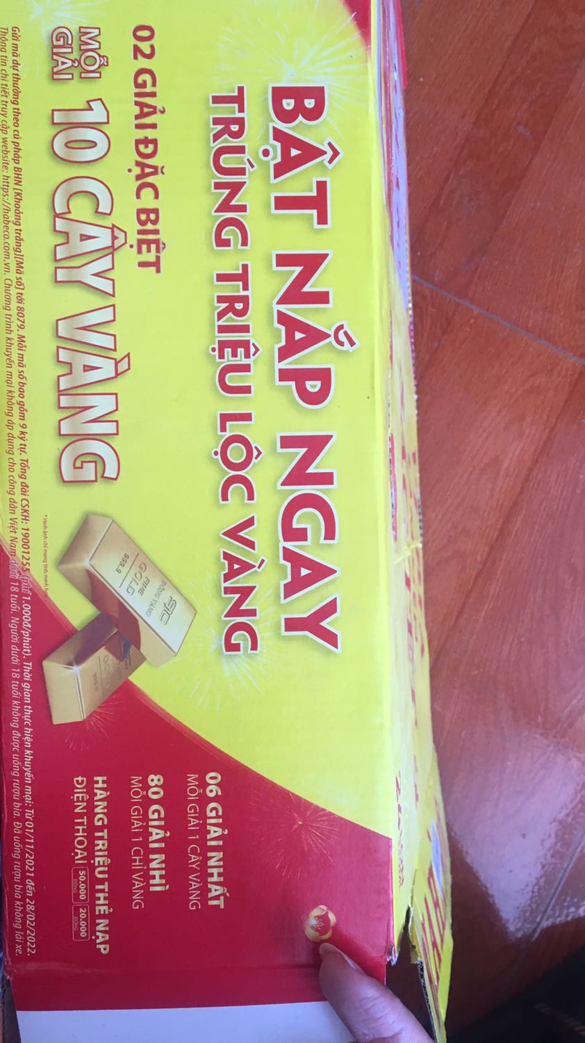 Bia cực kì xịn xò luôn, k móp méo gì, hàng về có rất nhanh, đánh giá lại còn được 10k xu nữa, qua hàng về đúng dịp lẩu hết sạch thùng thôi review cái vỏ