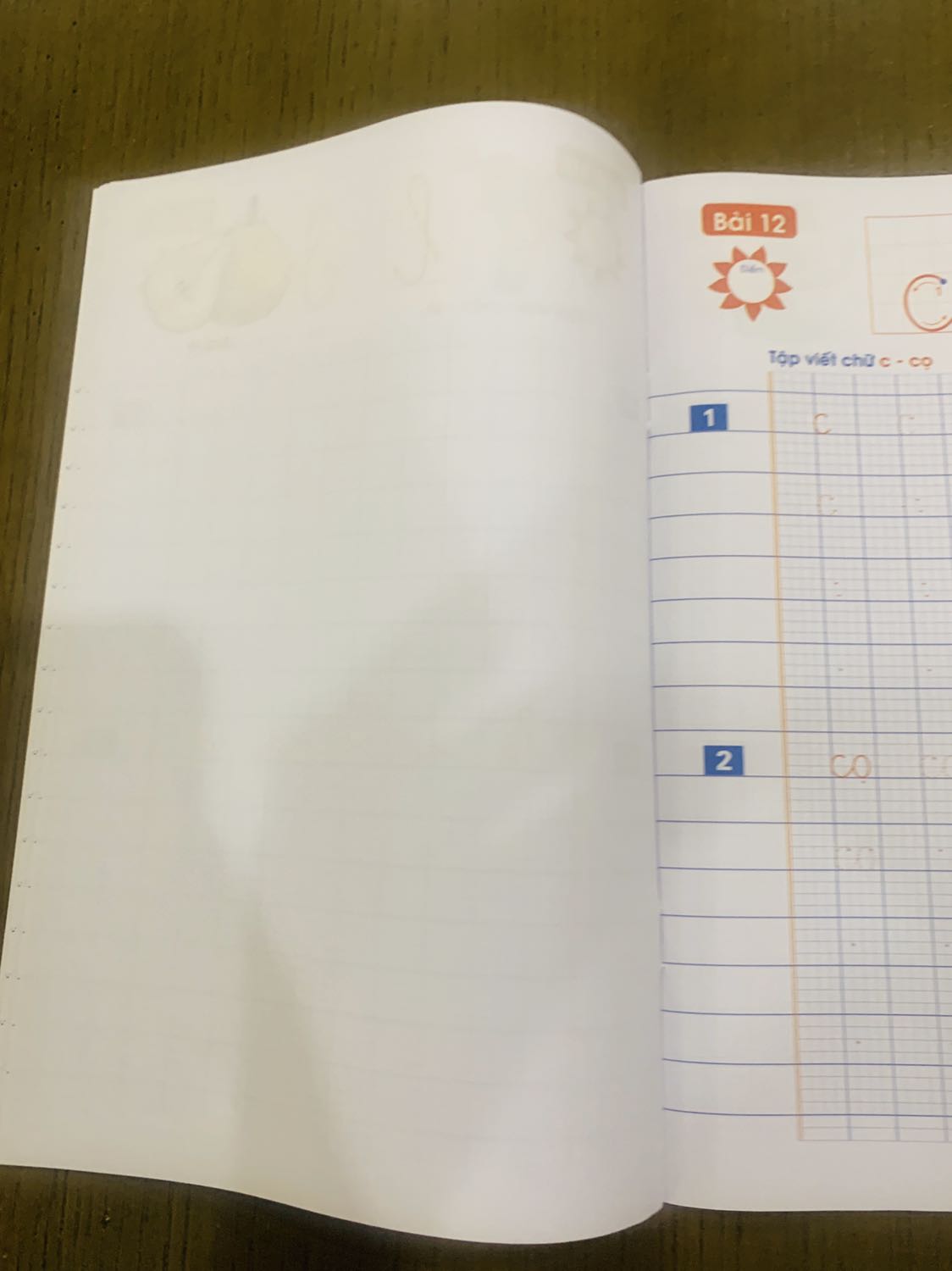 Quyển tập viết tập 1 quá nhiều lỗi, cụ thể là có những trang trống trơn, không có nội dung