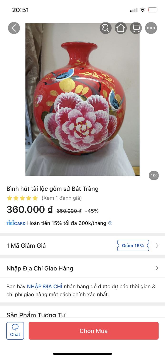 Rất không hài lòng. Đặt mua một mẫu giao mẫu khác.