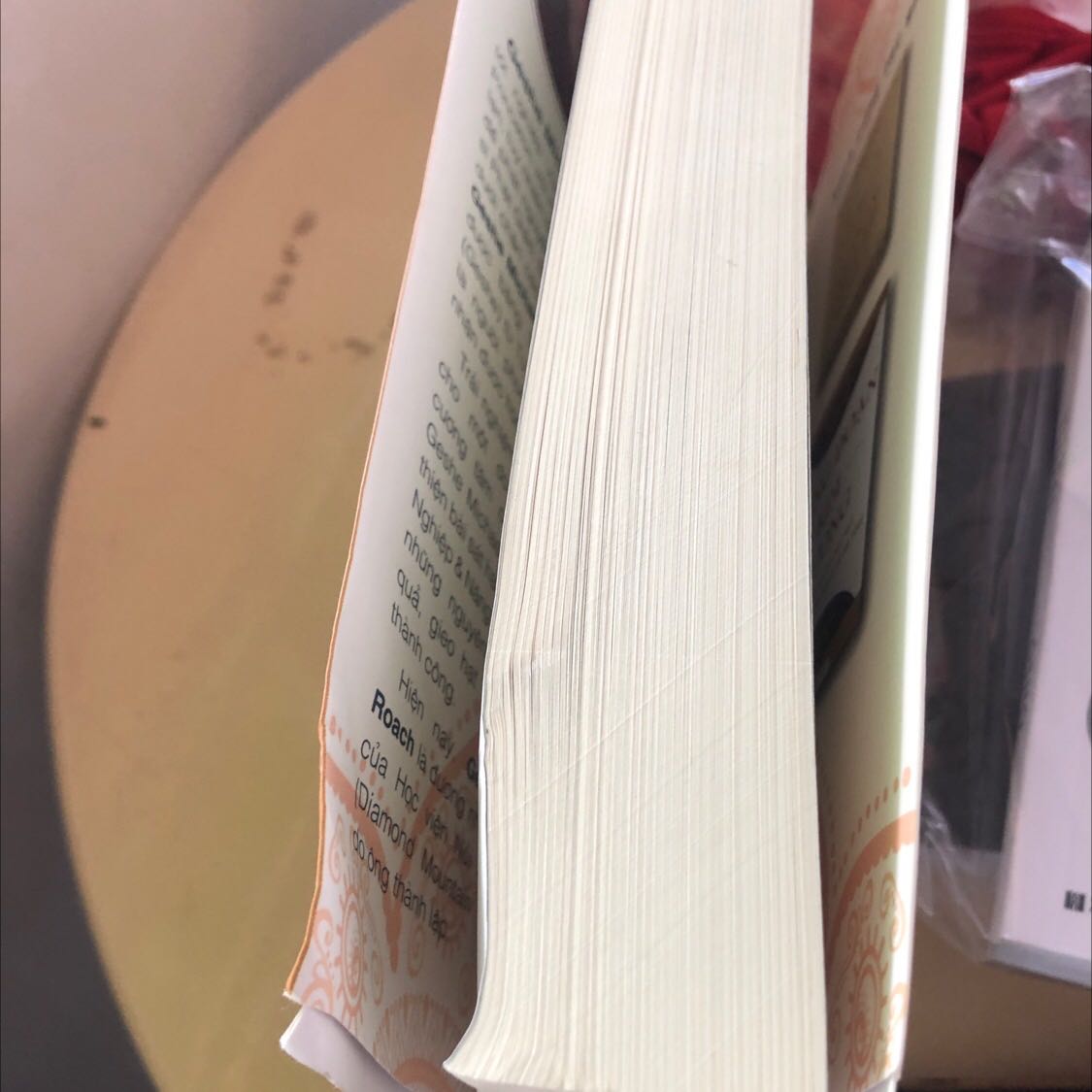 Sách bị cong mốp cạnh, hở keo. Nhìn cuốn sách mới mua mà chán không có lấy cái bọc nilong bảo vệ sách như những cuốn khác