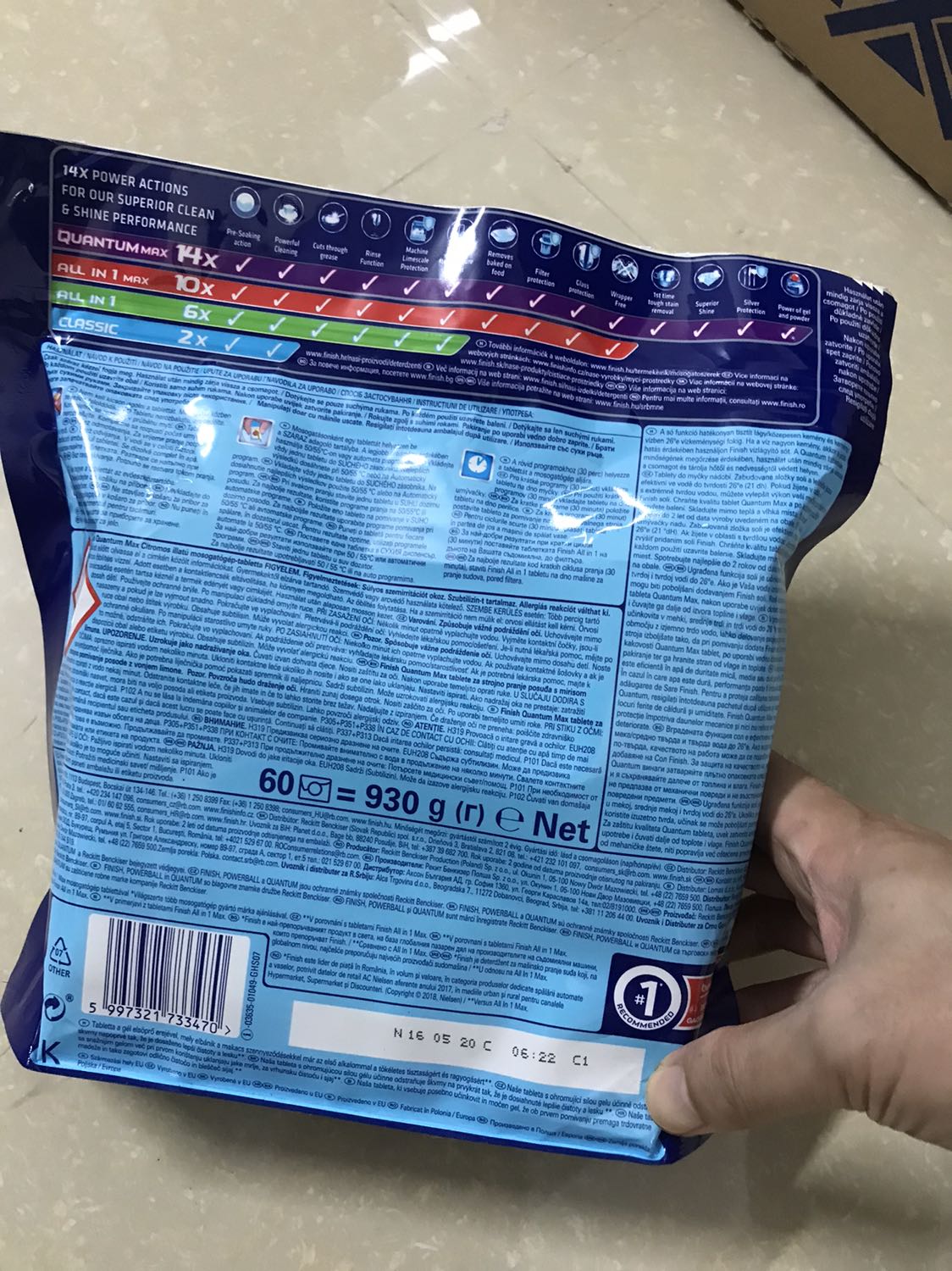 Sản phẩm dùng tốt. Nên dùng, nó có thể thay thế hoàn toàn muối và chất trợ xả. Đặc biệt là rửa đồ nhôm không bị ám lớp mờ đục.