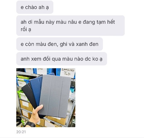 Xin lỗi nhà bán hàng có thông báo mà tôi không xem