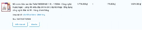 Nồi cơm đẹp. Chắc tay. Nhưng mình chỉ có 1 vấn đề là hôm mình mua thì có thấy ảnh tặng chảo. Hôm nay nhận hàng thì ko thấy có. Mình kiểm tra lại mặt hàng thì thấy cái ảnh này đã bị gỡ xuống. Ảnh này vẫn còn trong thumbnail mua hàng của mình. Mình đính kèm ảnh nhờ Tiki xem giúp nhé.