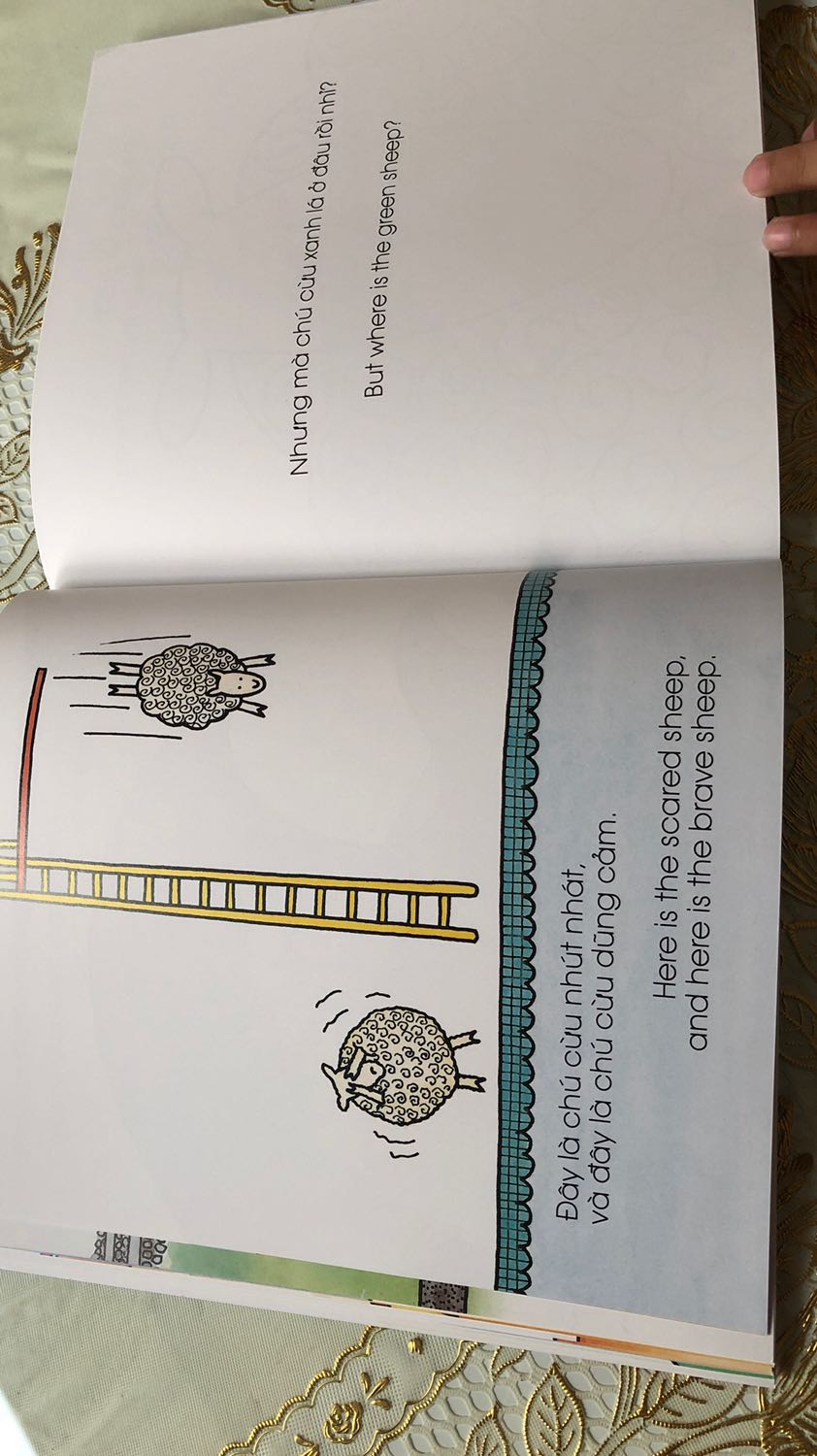 Mình thật sự rất thích quyển sách này. Mỗi trang sách là 1 điều thú vị khác nhau ko lặp lại, có trang dạy về màu sắc, có trang dạy động từ, lại có trang dạy tính từ. Bé rất thích thú dù đọc qua nhiều lần