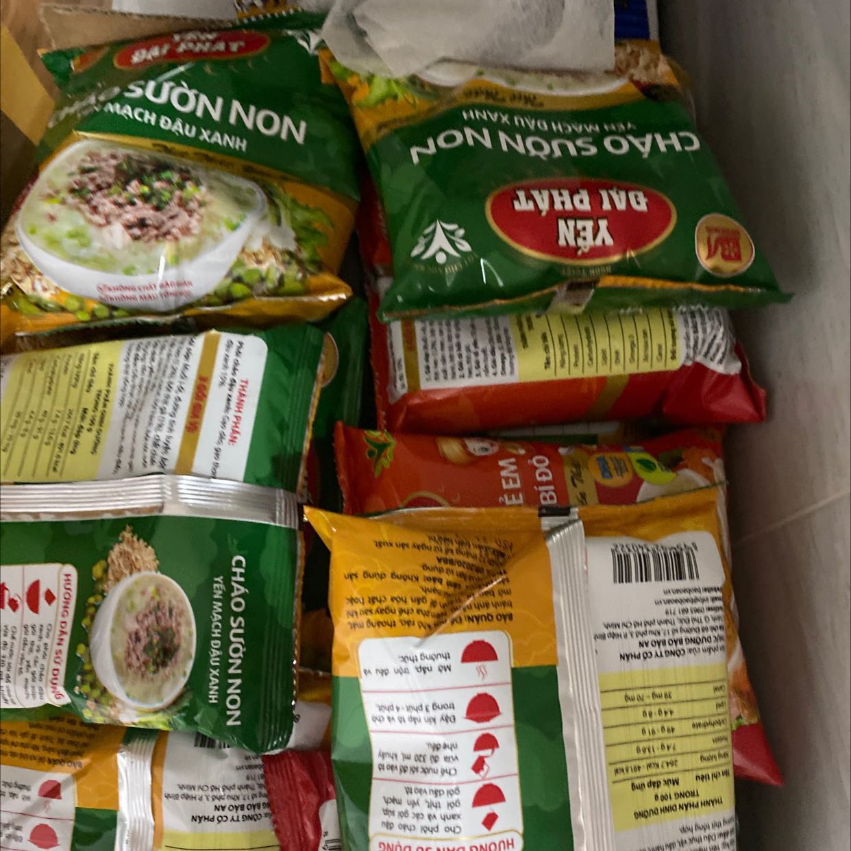 cháo ngon, cảm ơn shop, mua lần 2 thùng, hi vọng giá phải chăng để mua tiếp, thanks