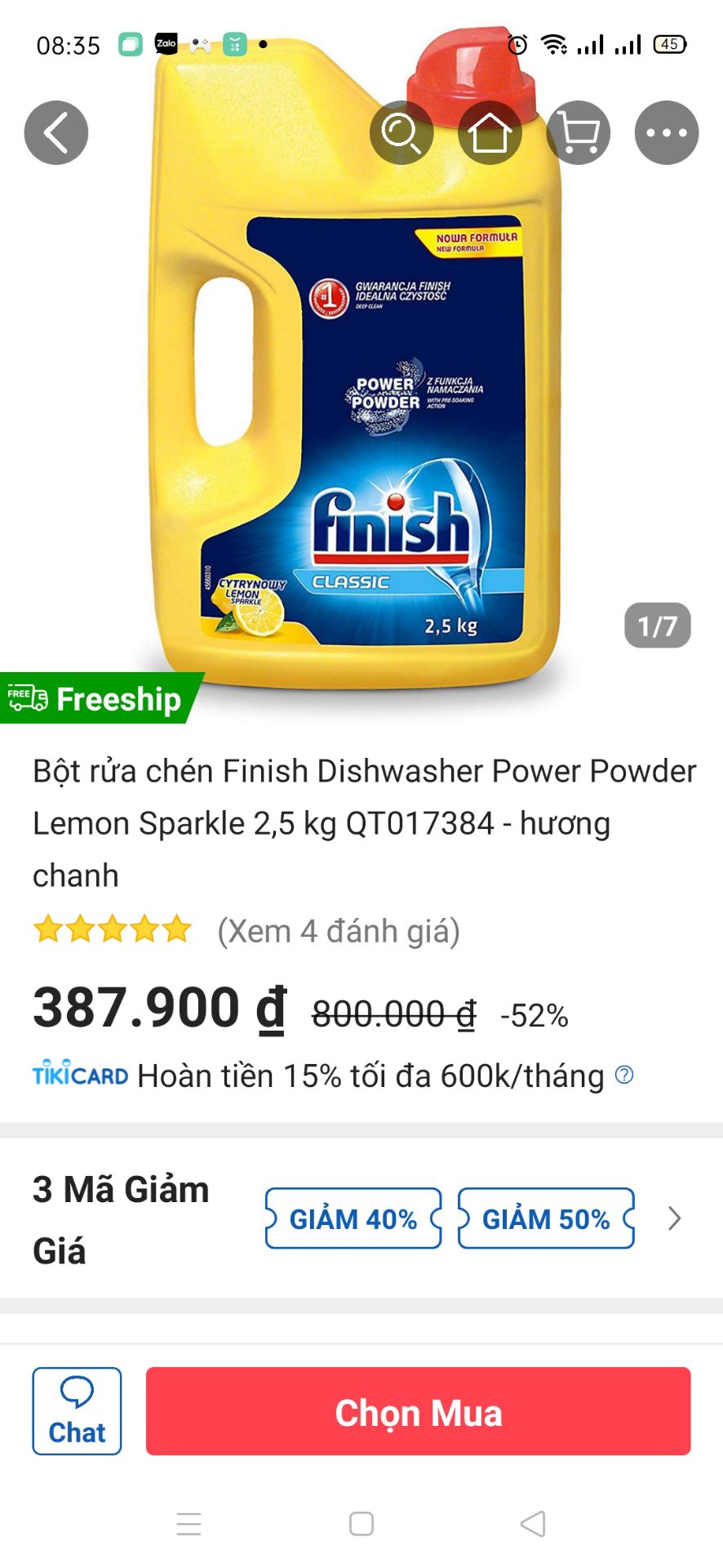 bột dùng cho máy rửa chén, xài chất lượng, tuy giao hàng hơi lâu nhưng chất lượng tốt là được