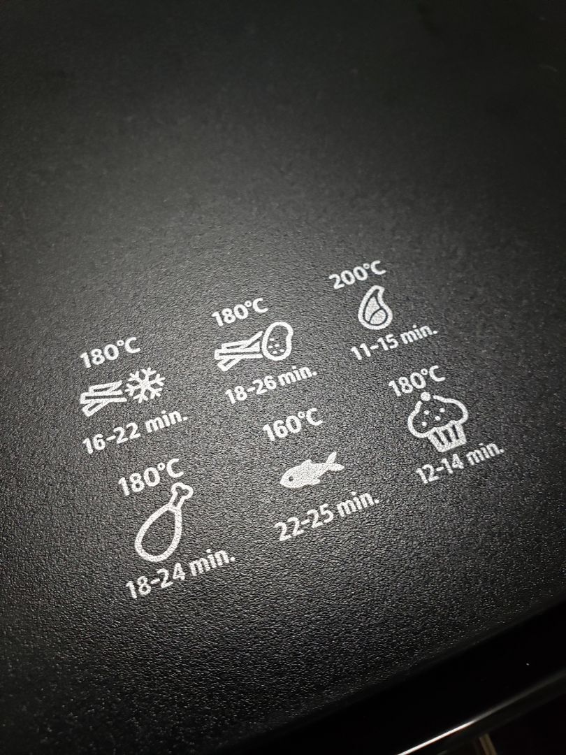 săn sale 10.10 sau khi áp hết mã KM còn 1749k. mình mới chiên thử chả giò 16 để 16 phút thấy ok : )) tiện lợi khỏi tốn dầu ăn :D có điều sẽ thiếu đi vị béo của dầu mỡ nên ăn sẽ không ngon bằng. 
Khi đủ thời gian nồi sẽ kiu 1 tiếng Ting như tiếng chuông nhà hàng ra món. 
Máy mới đẹp, giao hàng nhanh 2h tiếng.