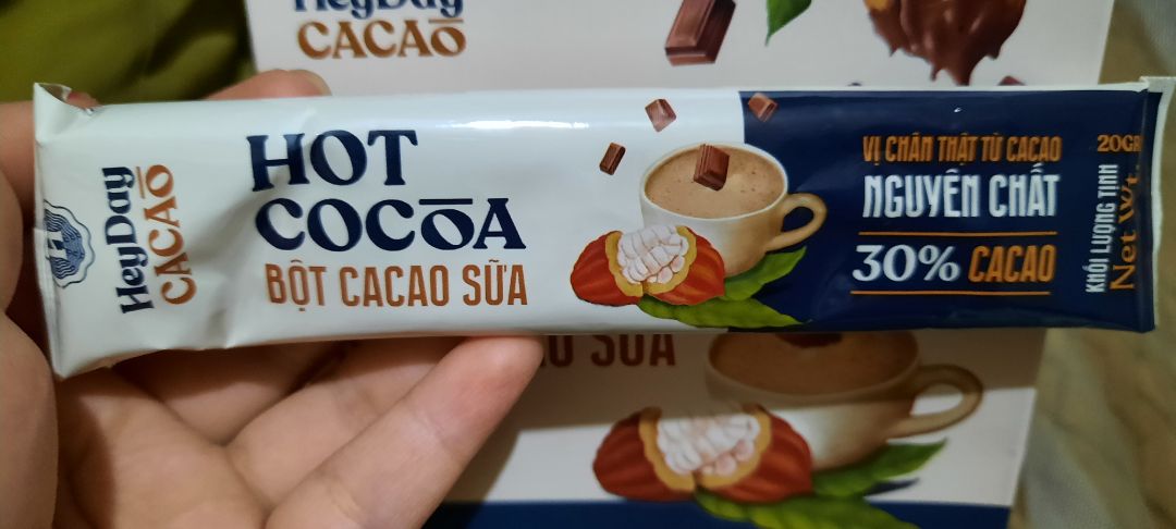 Bột cacao sữa rất thơm, độ ngọt cũng vừa phải. Bột cacao sữa rất thơm, độ ngọt cũng vừa phải.