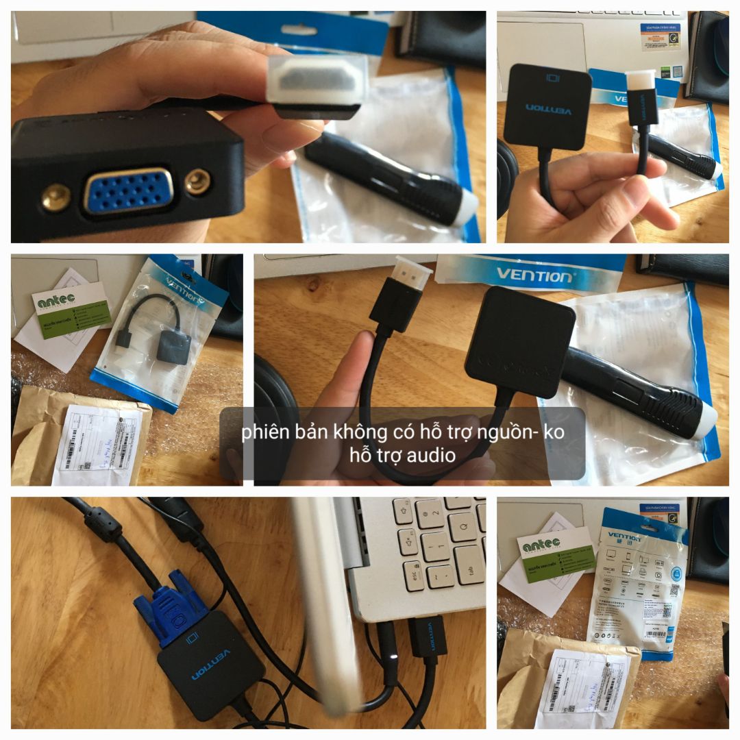 Hành trình đối với chiếc cáp HDMI to VGA này quả thực với mình là cũng rất rất thú vị. 
Mục đích là mình dùng thêm 01 màn hình từ laptop sang màn hình PC cũ. Vốn dĩ để nhìn bảng biểu làm việc từ màn 14” qua màn 21”, dùng song song 2 màn cho thuận tiện, ấy vậy mà tìm hiểu kỹ càng, đảm bảo chuẩn phương thức kết nối là tìm dây HDMI của laptop qua VGA của màn. Rồi đắn đo chọn lựa hàng vention cho đảm bảo ngon lành, tốc độ truyền tải nó nhanh nó nét. Ấy thế mua, xuống tiền mua, nhận hàng rồi. Hàng đảm bảo chuẩn chính hãng, đắt hơn chút so với mua từ nước ngoài về, cũng là shop chính hãng, đặt từ một sàn t.m.đ.t khác. Nhưng để tiện, nhanh đáp ứng kịp thời nhu cầu, sẵn tiện khi ấy astra đang lên, hồi bữa có mua đc ít astra rẻ, mình đổi ra xu, rồi kẹp thêm thanh toán tiki xu, giá chỉ còn ~80k ( từ niêm yết – giảm giá – tiki xu). Nhưng đời hổng là mơ, khi đã bóc hàng, cắm dây, đảm bảo cắm chặt đàng hoàng, thế nhưng tín hiệu ko lên, mặc dù khi cắm cáp thì màn hình ở laptop vẫn chớp nháy (theo tư vấn từ shop thì tức là con chíp của dây cáp vẫn nhận, cáp vẫn sống) , thế tại sao lại ko lên được màn hình. Mình thử đổi qua cáp VGA khác, cũng ko ăn thua. ( cáp VGA này vẫn đang hoạt động bthuong nhé). Bữa sau, khi đem cả lap cả bộ dây HDMI to VGA (màu đen) qua shop để *** và đổi qua loại dây có hỗ trợ nguồn +audio (màu trắng) thì đã nhận rồi. Bởi vậy bạn nào có ý định, thì cũng xem xét ví dụ mình gặp phải, để dự phòng tình huống có thể xảy ra nhé. Chốt lại shop đồng ý đổi và mình thanh toán thêm 100k giá chênh giữa loại HMDI to VGA có audio và không có audio. Các bạn có thể xem thêm review từ mình cho các sản phẩm khác ở trang cá nhân tiki https://tiki.vn/feed/profile/21579466*** nhé.