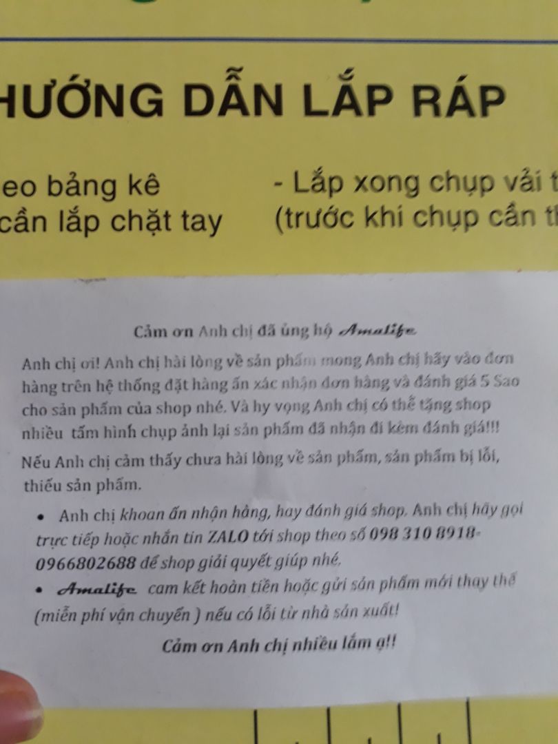 sản phẩm chắc chắn, đẹp . Hướng dẫn dễ hiểu
shop giao hàng nhanh và đóng gói rất cẩn thận . Lại kèm cho mình 1 card cảm ơn
 cực dễ thương . 
cảm ơn shop nhiều nhé.
các bạn chỉ cần có tâm như thế, thì chắc chắn sẽ nhận lại những đáp trả dễ thương. 
Chúc các bạn nhận thêm nhiều đơn hàng nữa nghen.