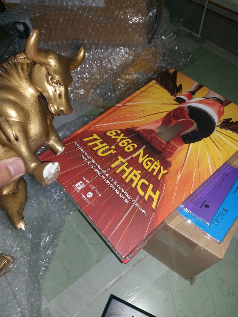 Khi mua tôi được tặng kèm cuốn sổ tay rất ngầu cùng phong bao lì xì. Nhận được cặp linh vật này vừa sáng nhưng tới chiều mới rảnh khui hộp khi khui hộp thì con trâu đã gãy 2 chân, không biết do quá trình vận chuyển hay sản phẩm kém chất lượng, còn 1 *** nữa nhưng không dám mở ra sợ nó cũng bay cặp giò luôn, tôi đang đợi phản hồi từ tiki và happy life để giải quyết. Mong sớm nhận được hồi âm. Tôi sẽ đánh giá sao lại nếu được đổi con mới.