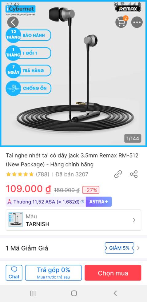 Ấm, bass nghe đã tai, chống ồn tầm 78%, có điều dây hơi mỏng, có đệm mút nên không gây đau tai, đeo rất thoải mái, package thiết kế trẻ trung, năng động, khá là rock. Nói chung là oke nha! Ấm, bass nghe đã tai, chống ồn tầm 78%, có điều dây hơi mỏng, có đệm mút nên không gây đau tai, đeo rất thoải mái, package thiết kế trẻ trung, năng động, khá là rock. Nói chung là oke nha!