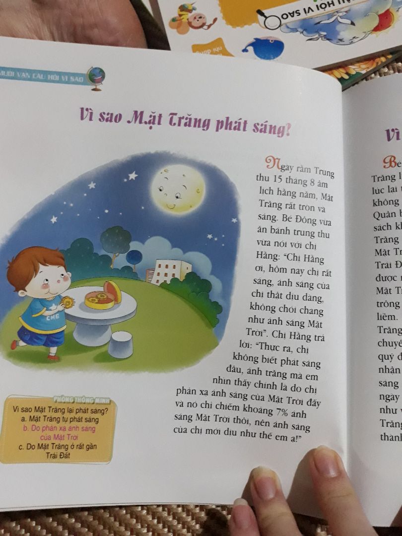 Bộ sách rất hay, nhiều câu hỏi hay, cách trình bày dễ thương. bé nhà mình rất thích ❤