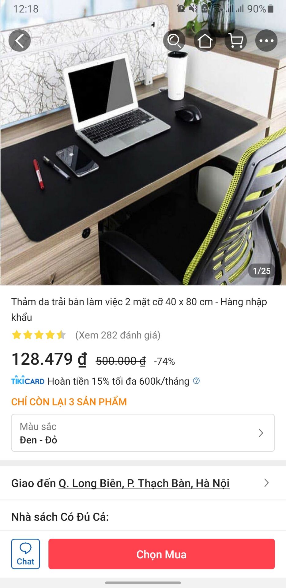 giao nhầm cho mình rồi, mình mua đỏ vàng, giao đỏ đen. giá 2 cái khác nhau mà