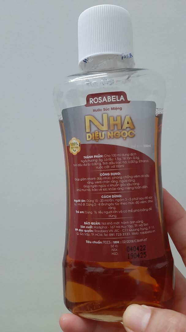 Giao hàng nhanh. sản phẩm này dùng khá tốt, làm giảm đau răng tức thời. mùi thơm dễ chịu.