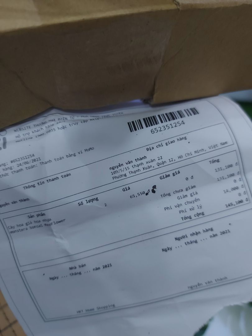 mình đặt 2 cây.  mà đc giao có 1 cây. yêu cầu shop giao thêm cho mình nha