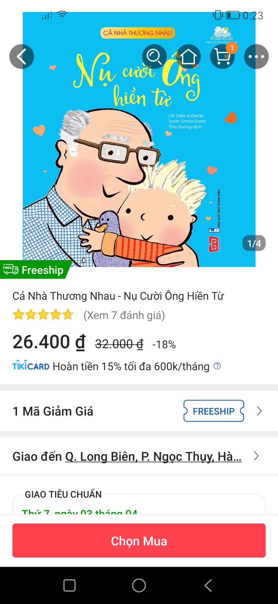 Lúc mua là với giá 8k sale cuối năm. Sách giao nhanh, bọc cẩn thận. Có tikinow săn tẹt ga chỉ lo tốn xèng...